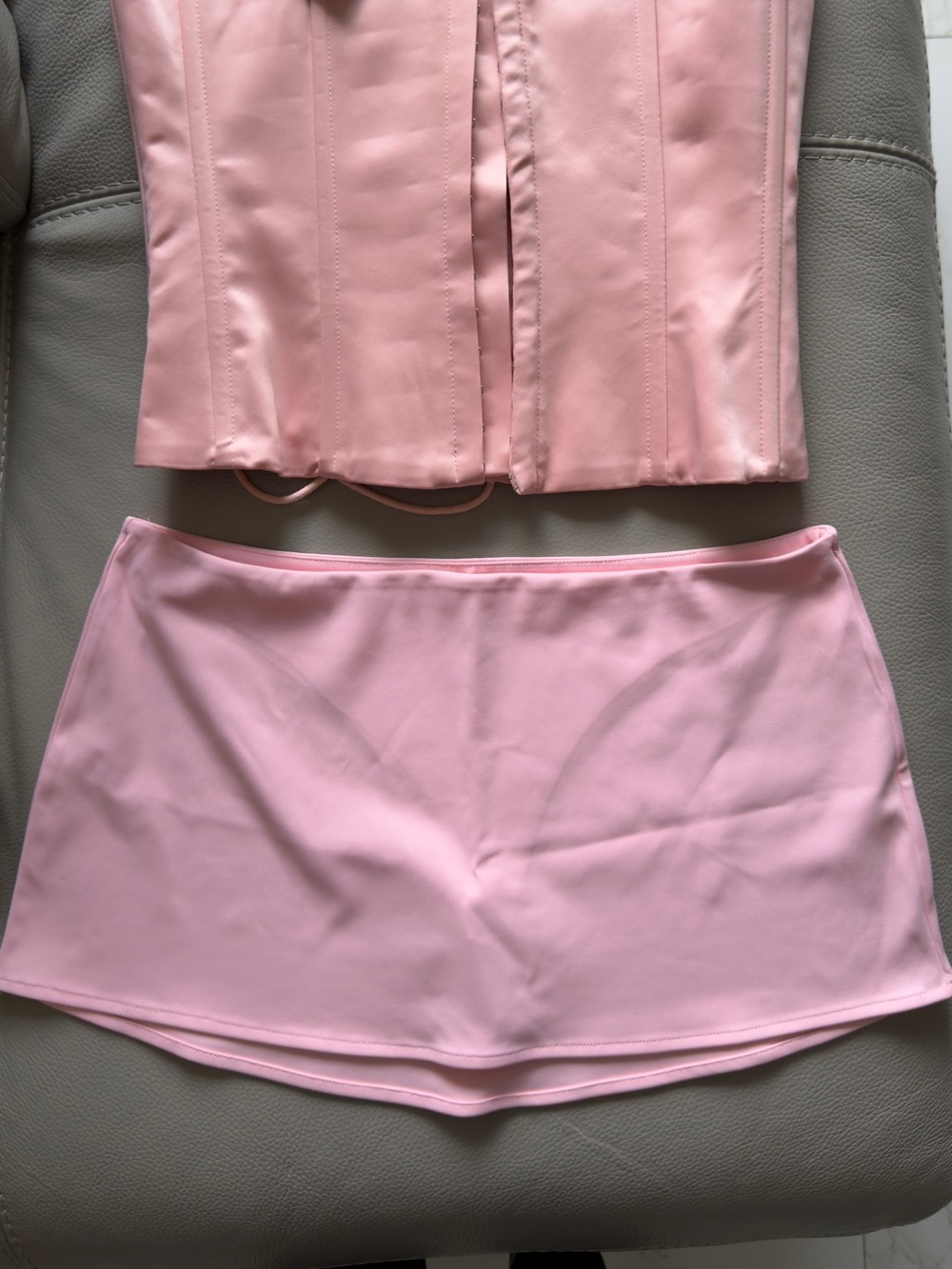 Danielle Guizio Pastel Pink Mini Skirt